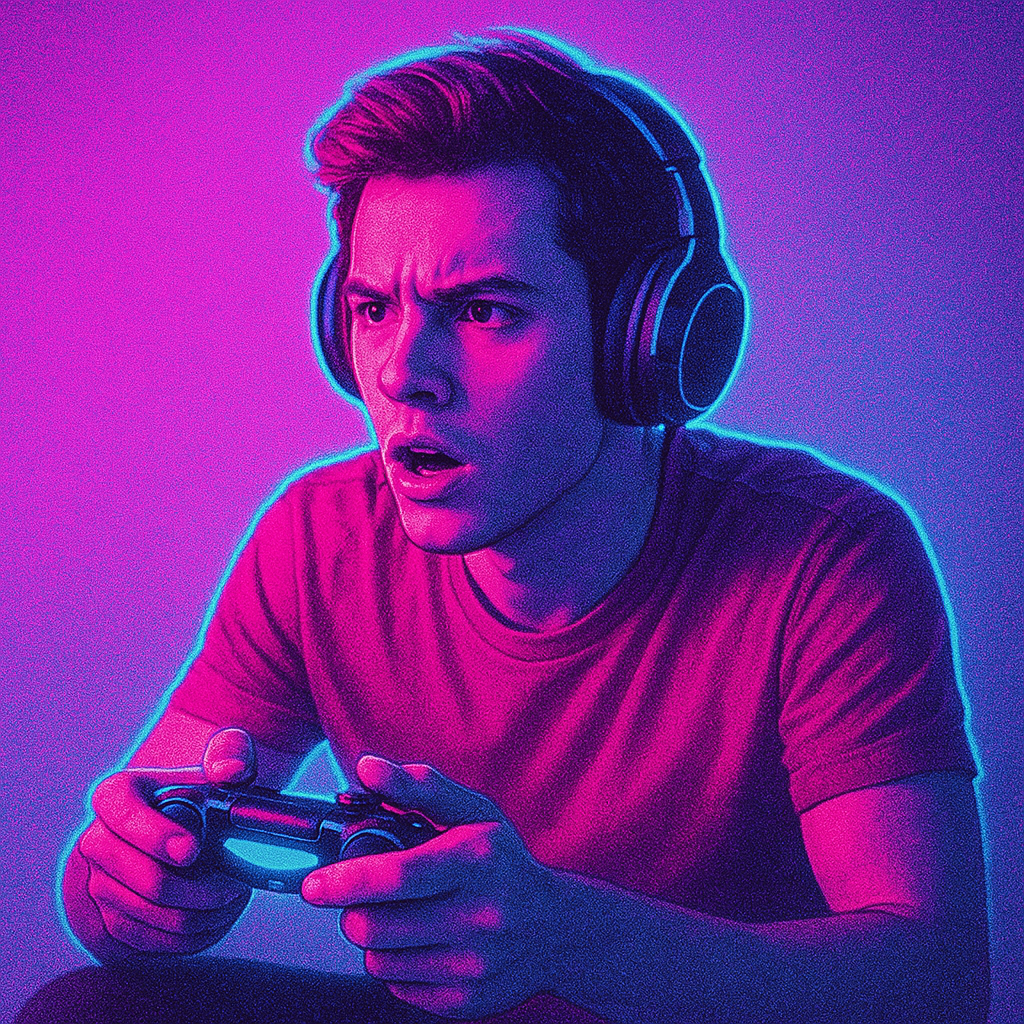 Player highlight reel thumbnail with neon overlay